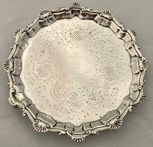 Georgian, George II, Silver Waiter for Vice Admiral James R Dacres. London 1758 William & Robert Peaston. 10.6 troy ounces.