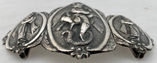 Burmese White Metal Figural Relief Buckle. 1.7 troy ounces.