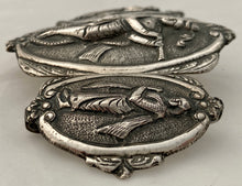 Burmese White Metal Figural Relief Buckle. 1.7 troy ounces.