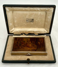 Early 20th Century French Silver Gilt Snuff Box, With Inset Picture Panel. 5.3 troy ounces.