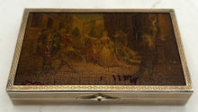 Early 20th Century French Silver Gilt Snuff Box, With Inset Picture Panel. 5.3 troy ounces.