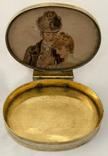 Early 20th Century Gilt Metal Picture Snuff Box.