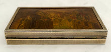 Early 20th Century French Silver Gilt Snuff Box, With Inset Picture Panel. 5.3 troy ounces.