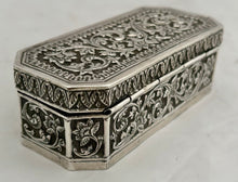 Anglo Indian Cutch Silver Table Snuff Box, circa 1890 - 1910. 3.8 troy ounces.