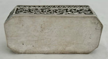 Anglo Indian Cutch Silver Table Snuff Box, circa 1890 - 1910. 3.8 troy ounces.