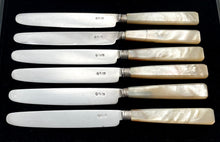 Georgian, George III, Silver & Mother of Pearl Dessert Knives & Forks for Six. Sheffield 1816.