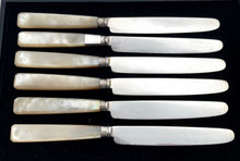 Georgian, George III, Silver & Mother of Pearl Dessert Knives & Forks for Six. Sheffield 1816.