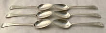 Georgian, George III, Six Bright Cut Silver Tablespoons. London 1782 George Smith III. 15 troy ounces.