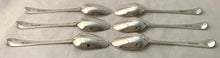Georgian, George III, Six Bright Cut Silver Tablespoons. London 1782 George Smith III. 15 troy ounces.