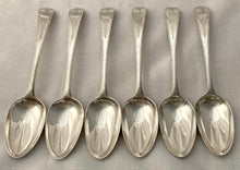 Georgian, George III, Six Bright Cut Silver Tablespoons. London 1782 George Smith III. 15 troy ounces.