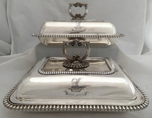 Georgian, George IV, Pair of Silver Entree Dishes & Covers. London 1824, William Bateman. 145.5 troy ounces.