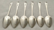 Georgian, George III, Six Silver Tablespoons. London 1795/96 Richard Crossley. 12.6 troy ounces.