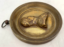 Napoleon Bonaparte Emperor & King, Gilt Metal Portrait Profile Roundel. After Maire, circa 1820.