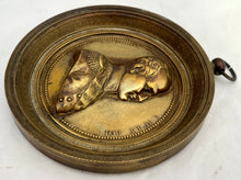 Napoleon Bonaparte Emperor & King, Gilt Metal Portrait Profile Roundel. After Maire, circa 1820.