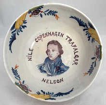 Vice Admiral Viscount Nelson 'Nile, Copenhagen, Trafalgar' Portrait Punch Bowl, circa 1905.