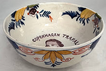 Vice Admiral Viscount Nelson 'Nile, Copenhagen, Trafalgar' Portrait Punch Bowl, circa 1905.