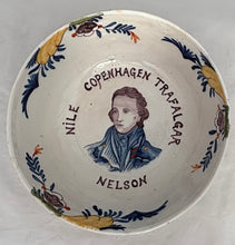 Vice Admiral Viscount Nelson 'Nile, Copenhagen, Trafalgar' Portrait Punch Bowl, circa 1905.