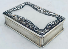 Victorian Silver Table Snuff Box. Birmingham 1842 Edward Smith. 7.4 troy ounces.