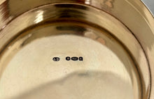 Continental Circular, Gemstone Inset, Silver Snuff Box. London Import 1905, Louis Desoutter. 2.8 troy ounces.