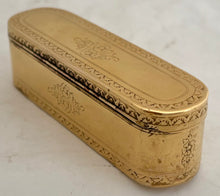 Louis XVI Late 18th Century French Gilt Metal Snuff Box.