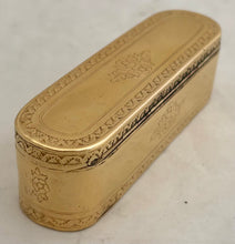 Louis XVI Late 18th Century French Gilt Metal Snuff Box.
