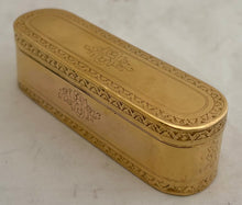 Louis XVI Late 18th Century French Gilt Metal Snuff Box.