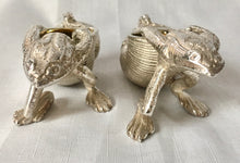 Pair of Silver Plated Frog & Snail Shell Gilt Lined Salts.