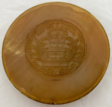 19th Century Pressed Horn Circular Snuff Box.