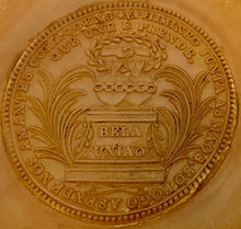 19th Century Pressed Horn Circular Snuff Box.