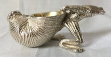 Pair of Silver Plated Frog & Snail Shell Gilt Lined Salts.