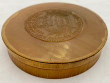 19th Century Pressed Horn Circular Snuff Box.