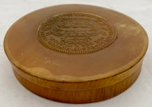 19th Century Pressed Horn Circular Snuff Box.