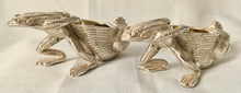 Pair of Silver Plated Frog & Snail Shell Gilt Lined Salts.