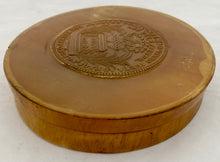 19th Century Pressed Horn Circular Snuff Box.
