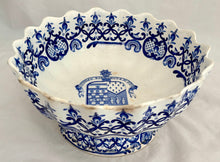 Major General Christopher Sullivan Fagan, Honourable East India Company, George IV Spode Armorial Fruit Bowl.