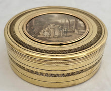 19th Century Gilt Metal Box With Inset Punch & Judy Show Print, circa 1870.