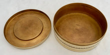 19th Century Gilt Metal Box With Inset Punch & Judy Show Print, circa 1870.