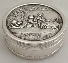Early 20th Century French Silver Plated Figural Relief Box.
