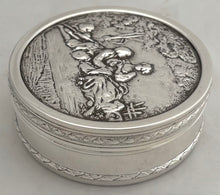Early 20th Century French Silver Plated Figural Relief Box.