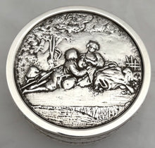 Early 20th Century French Silver Plated Figural Relief Box.