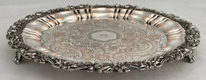 Victorian Silver Plate on Copper Crested Salver, circa 1850 - 1860.