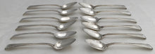 Georgian, George III, Twelve Provincial Thread Pattern Silver Teaspoons. Hampston, Prince & Cattles, York. Circa 1800. 7.3 troy ounces.