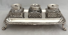 Georgian, George II, Silver Inkstand. London 1759 William Robertson. 18 troy ounces.