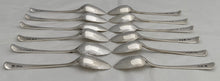 Georgian, George III, Twelve Provincial Thread Pattern Silver Teaspoons. Hampston, Prince & Cattles, York. Circa 1800. 7.3 troy ounces.