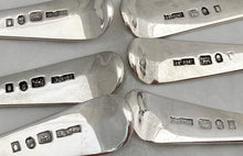 Georgian, George III, Twelve Provincial Thread Pattern Silver Teaspoons. Hampston, Prince & Cattles, York. Circa 1800. 7.3 troy ounces.