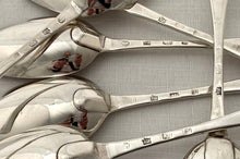 Georgian, George II, Six Scottish Silver Tablespoons. Edinburgh 1733 Charles Blair (Archibald Ure Assay Master). 13 troy ounces.