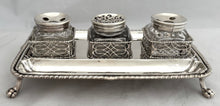 Georgian, George II, Silver Inkstand. London 1759 William Robertson. 18 troy ounces.