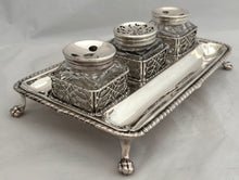 Georgian, George II, Silver Inkstand. London 1759 William Robertson. 18 troy ounces.