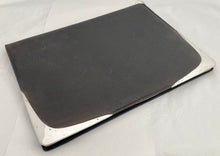 George V Silver Mounted Leather Document & Blotting Wallet. Birmingham  1917 Frederick Wich.
