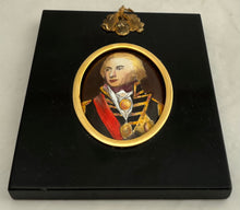 Vice Admiral Viscount Nelson, Hand Coloured Ceramic Portrait Plaque.